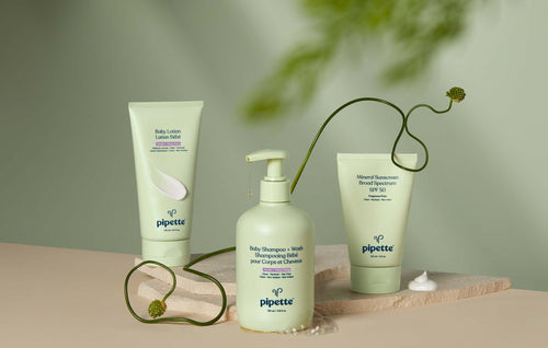 Image of Pipette Baby Shampoo and Wash, Baby Lotion and Mineral SPF 50.